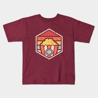 Retro Badge Popcorn Kids T-Shirt